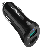 UGREEN Quick Charge 3.0 Dual Port USB Car Charger (Black)