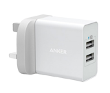 Anker Duvar Sarj 24W 2-Port USB-beyaz