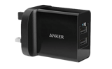 Anker Duvar Sarj 24W 2-Port USB -Siyah